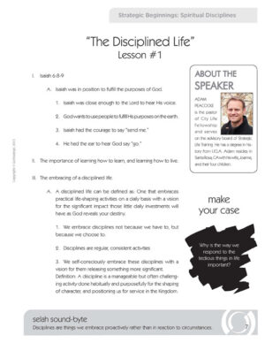 Strategic Beginnings: Spiritual Disciplines CD Series - Image 2