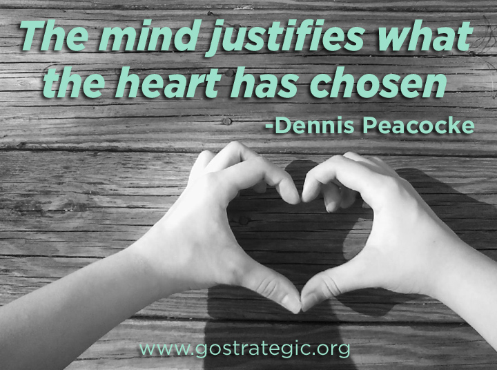 The Mind Justifies What the Heart Has Chosen